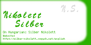 nikolett silber business card